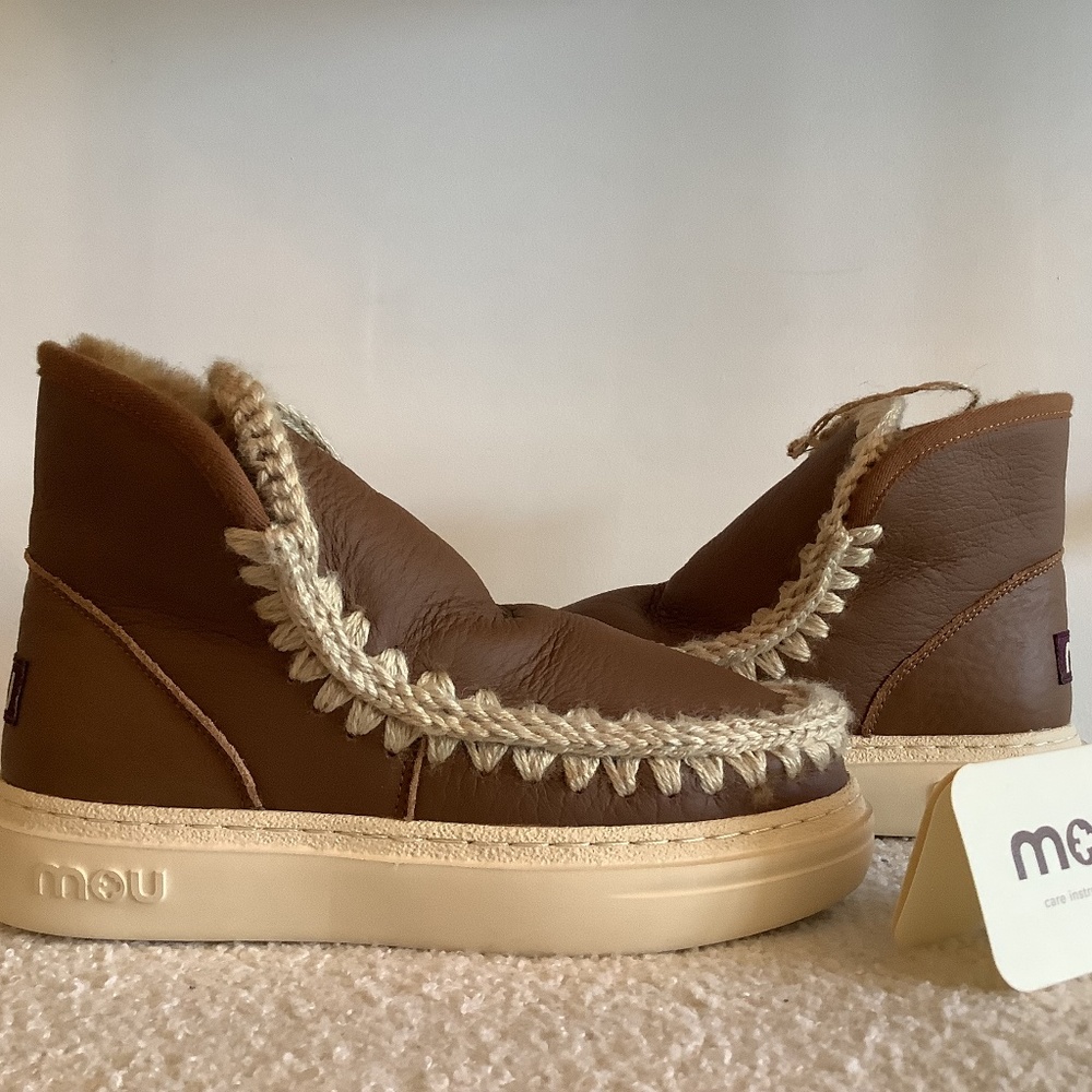Mou Brown and Cream Women's Sneakers